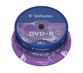 Носители информации Verbatim DVD+R 4,7GB
